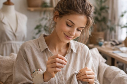 Cristiane Ruon dos Santos destaca o resgate da costura manual no slow fashion.